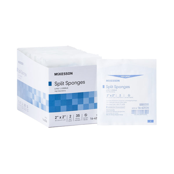 I.V. Sponge McKesson 2 X 2 Inch 6 Ply Sterile 2 per Pack