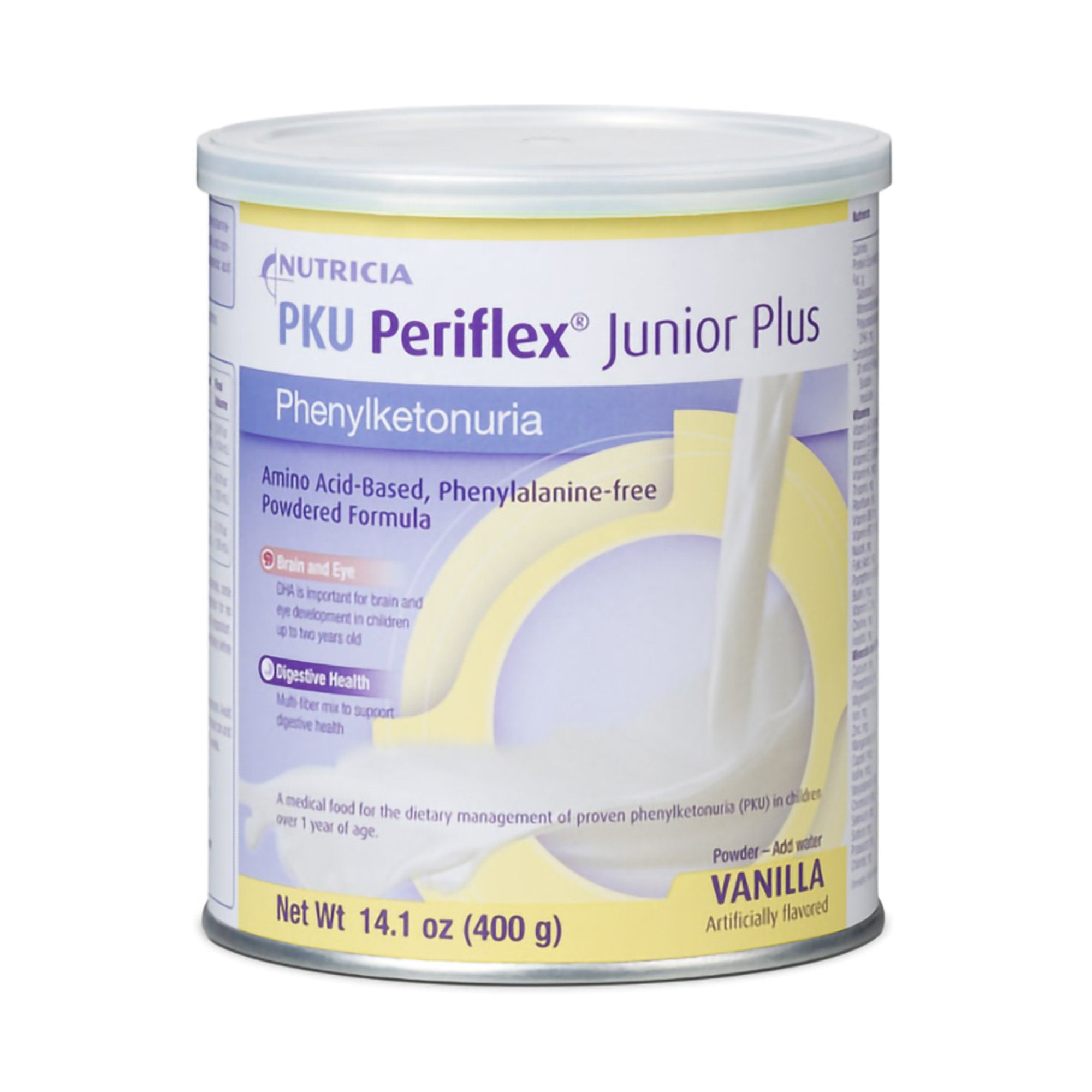 Pediatric Oral Supplement PKU Periflex® Junior Plus Vanilla Flavor 14.1 oz. Can Powder Phenylalanine-free Phenylketonuria (PKU)