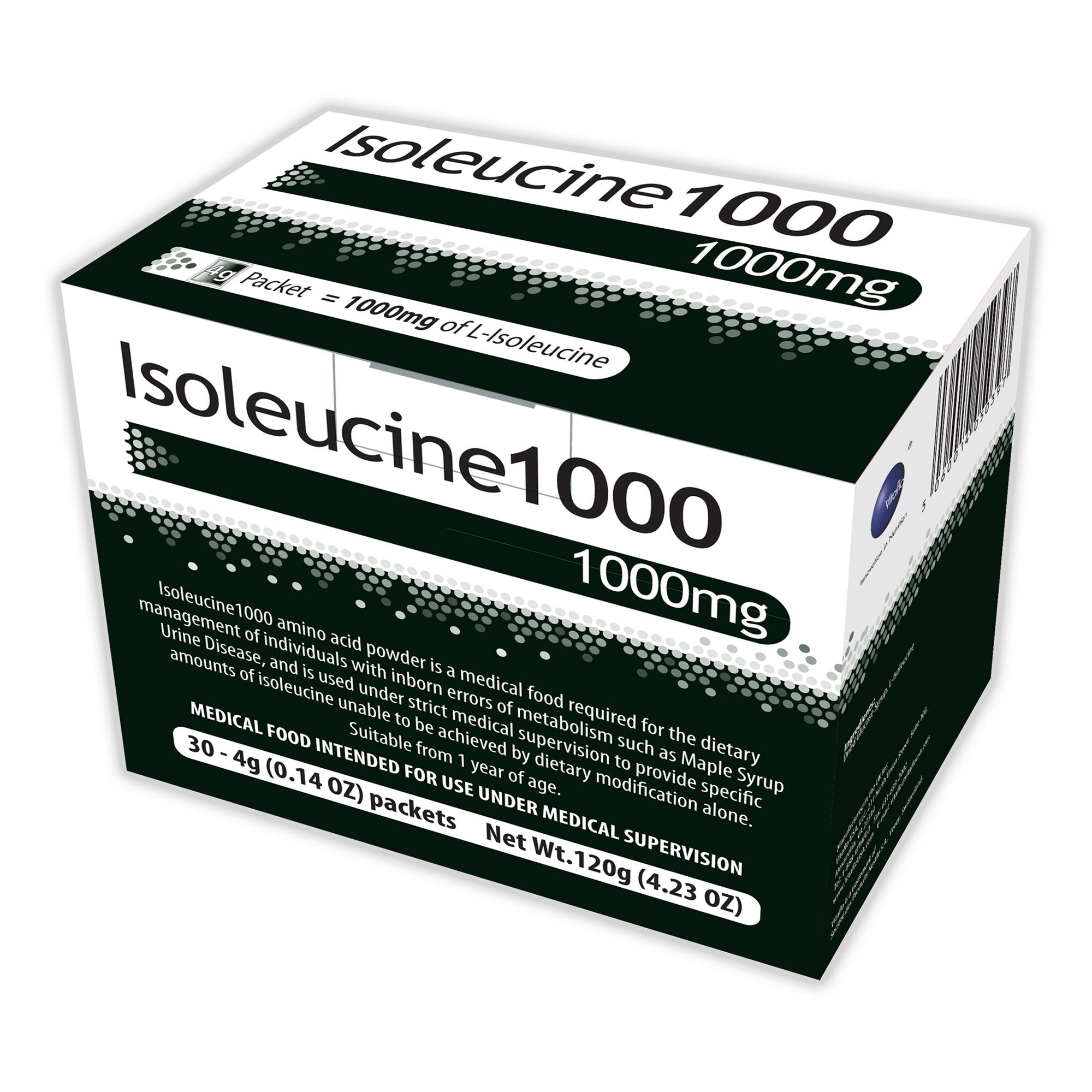 Oral Supplement Isoleucine1000 Unflavored Powder 1 Gram Individual Packet