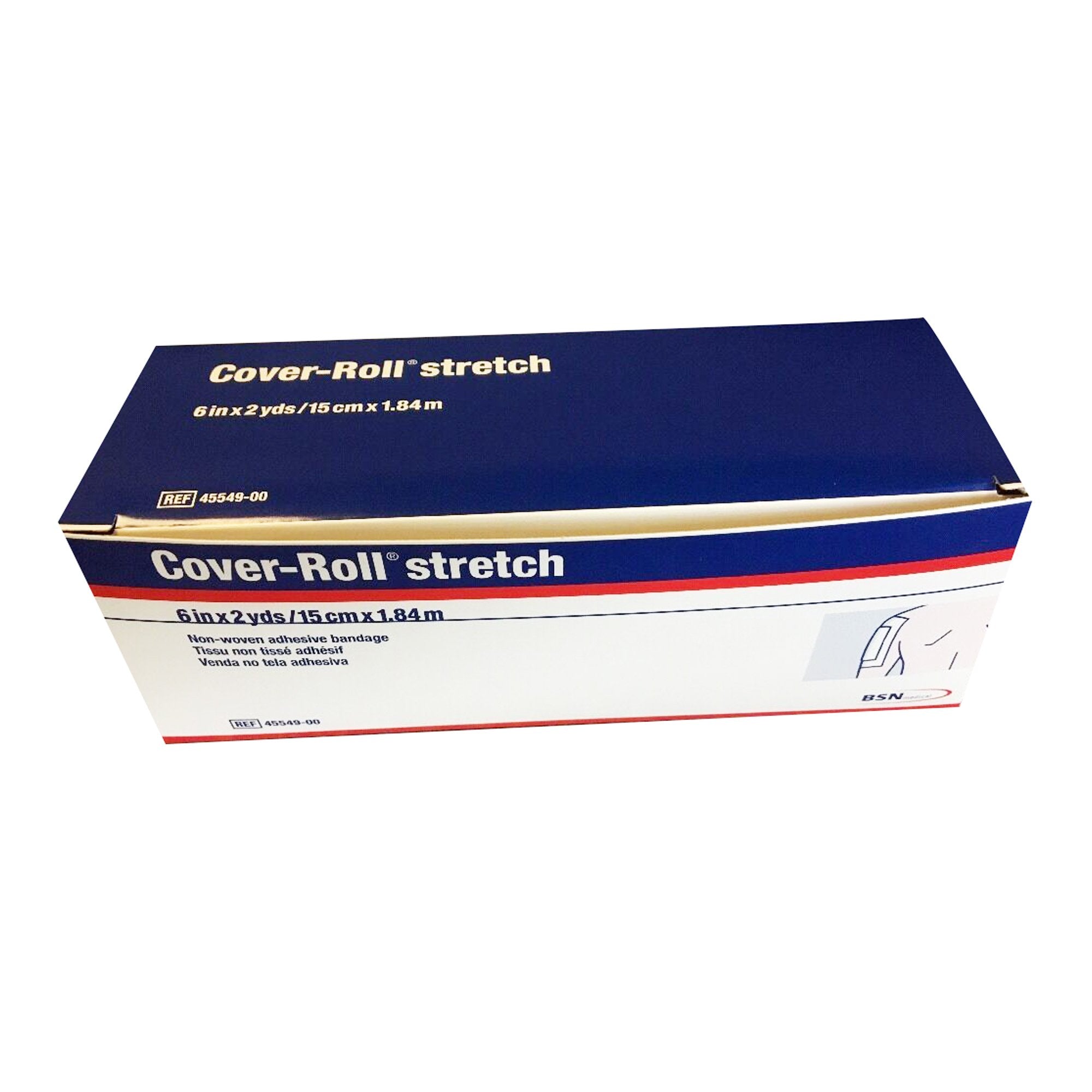 Dressing Retention Tape with Liner Cover-Roll® Stretch White 6 Inch X 2 Yard Nonwoven Polyester NonSterile