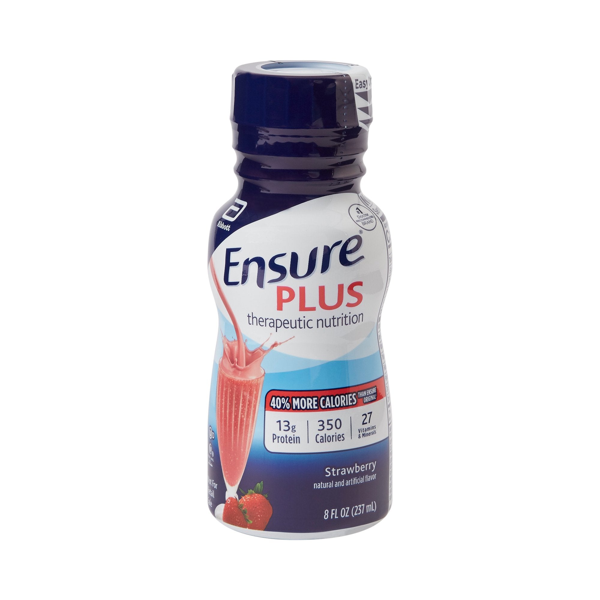 Oral Supplement Ensure® Plus Therapeutic Nutrition Strawberry Flavor Liquid 8 oz. Bottle