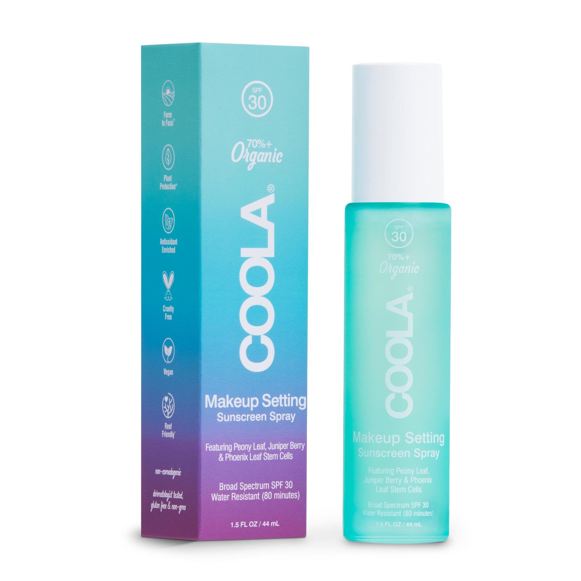 Sunscreen COOLA® Makeup Setting Spray SPF 30 Liquid 1.5 oz. Bottle