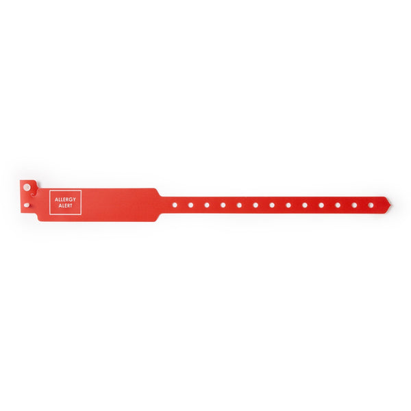 Identification Wristband Sentry SuperBand Alert Band Permanent Snap Allergy Alert