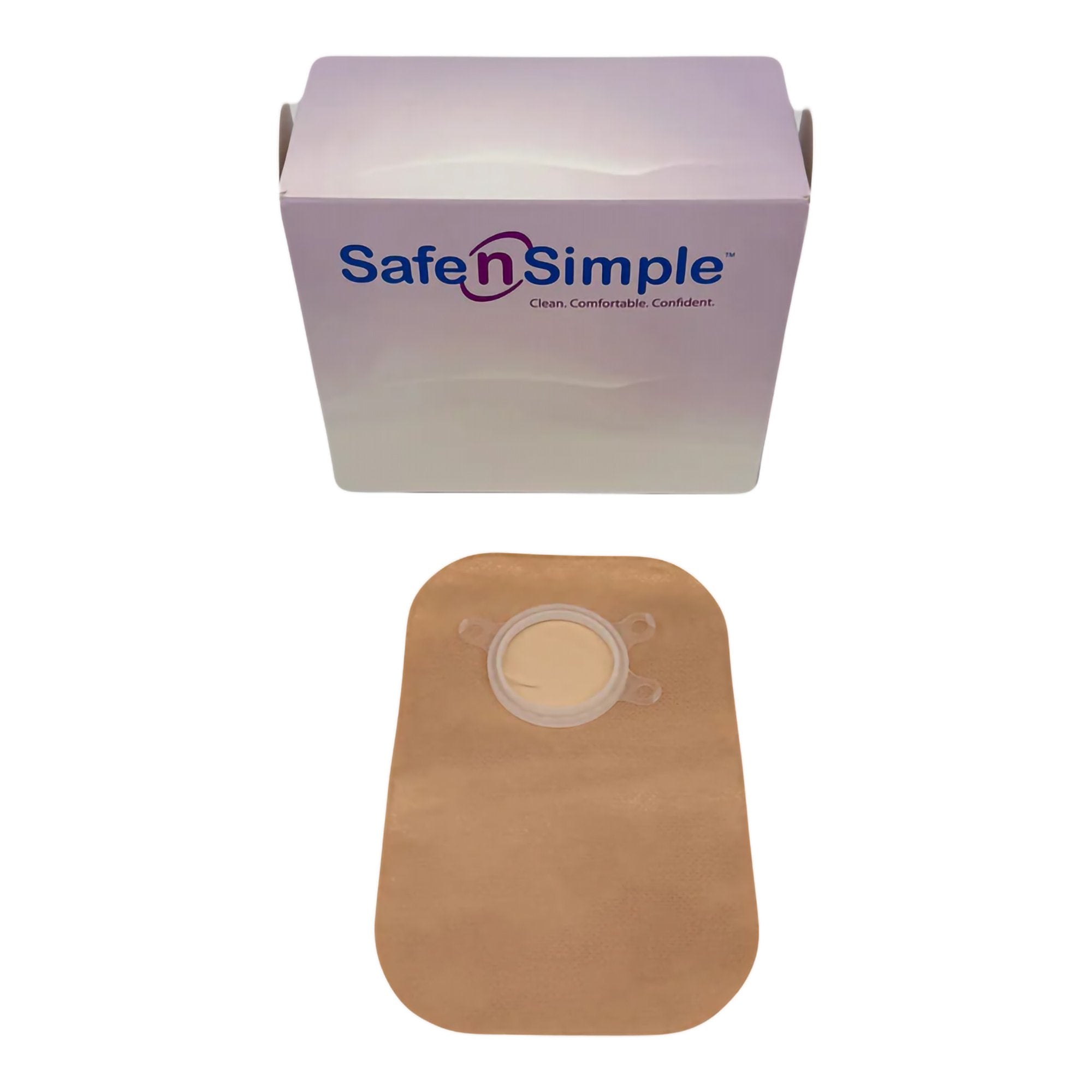 Ostomy Pouch Safe n' Simple Two-Piece System 8 Inch Length Without Barrier Closed End