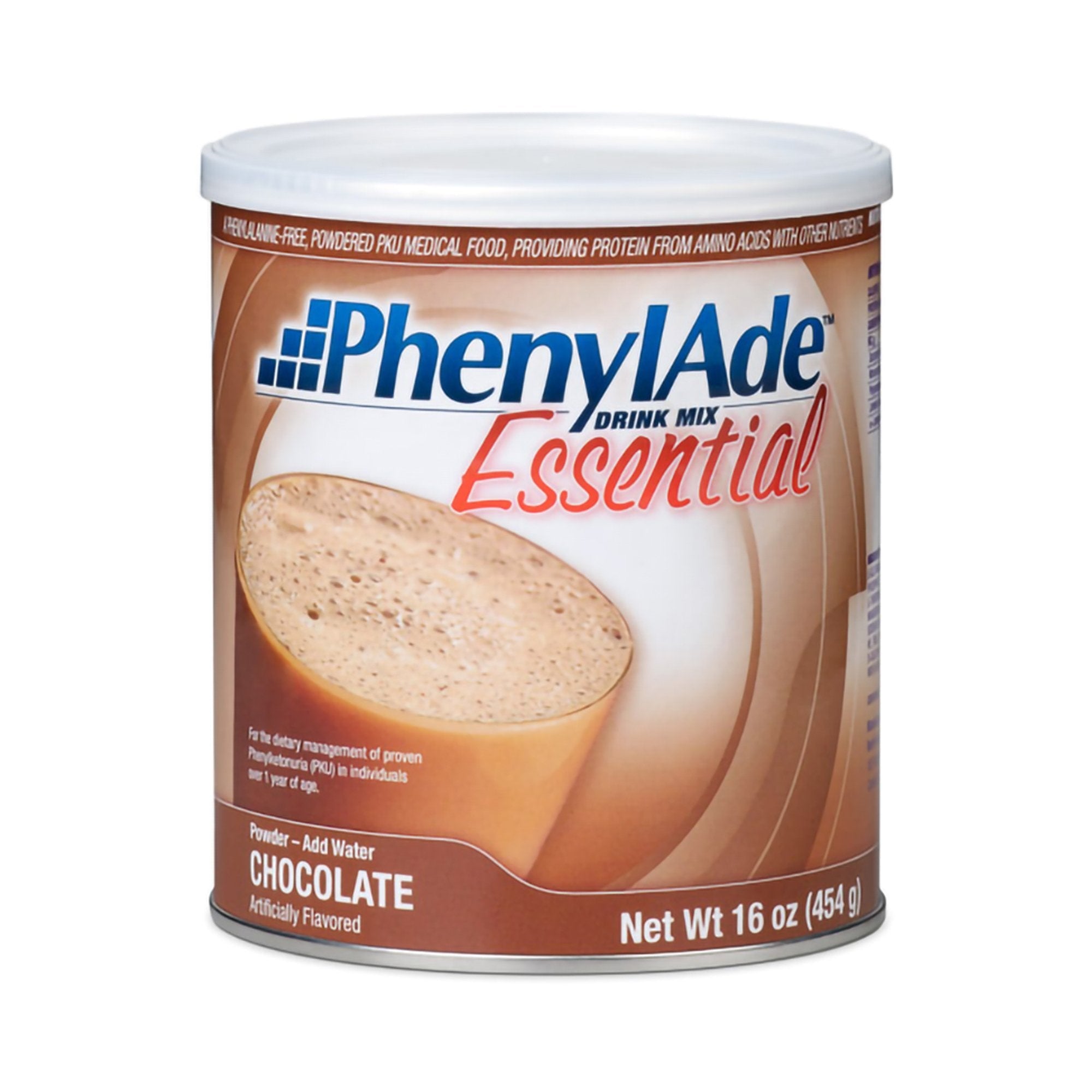 Oral Supplement PhenylAde Essential Chocolate Flavor Powder 16 oz. Can