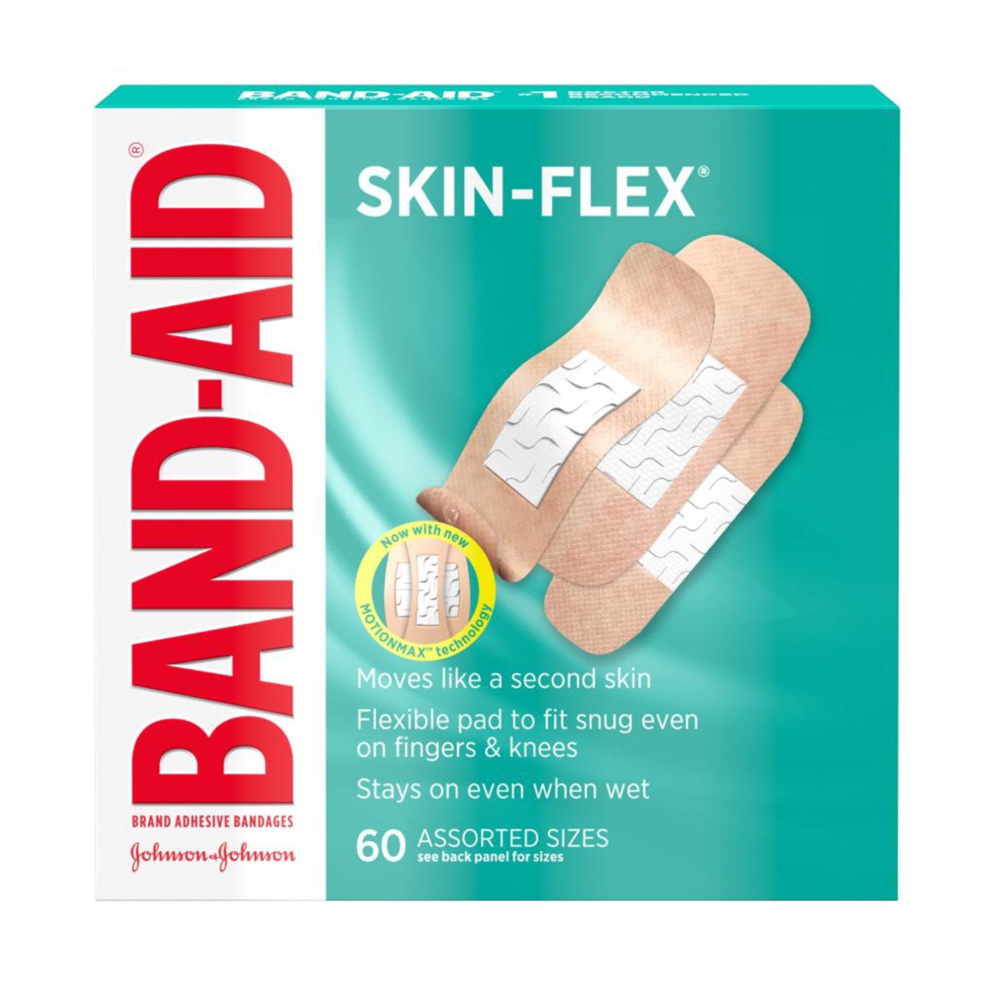 Adhesive Strip Band-AidSkin-Flex 1-1/8 X 2-3/8 Inch / 7/8 X 2-3/4 Inch / 5/8 X 2-3/4 Inch Plastic Rectangle Tan Sterile, Packaging Type- Box