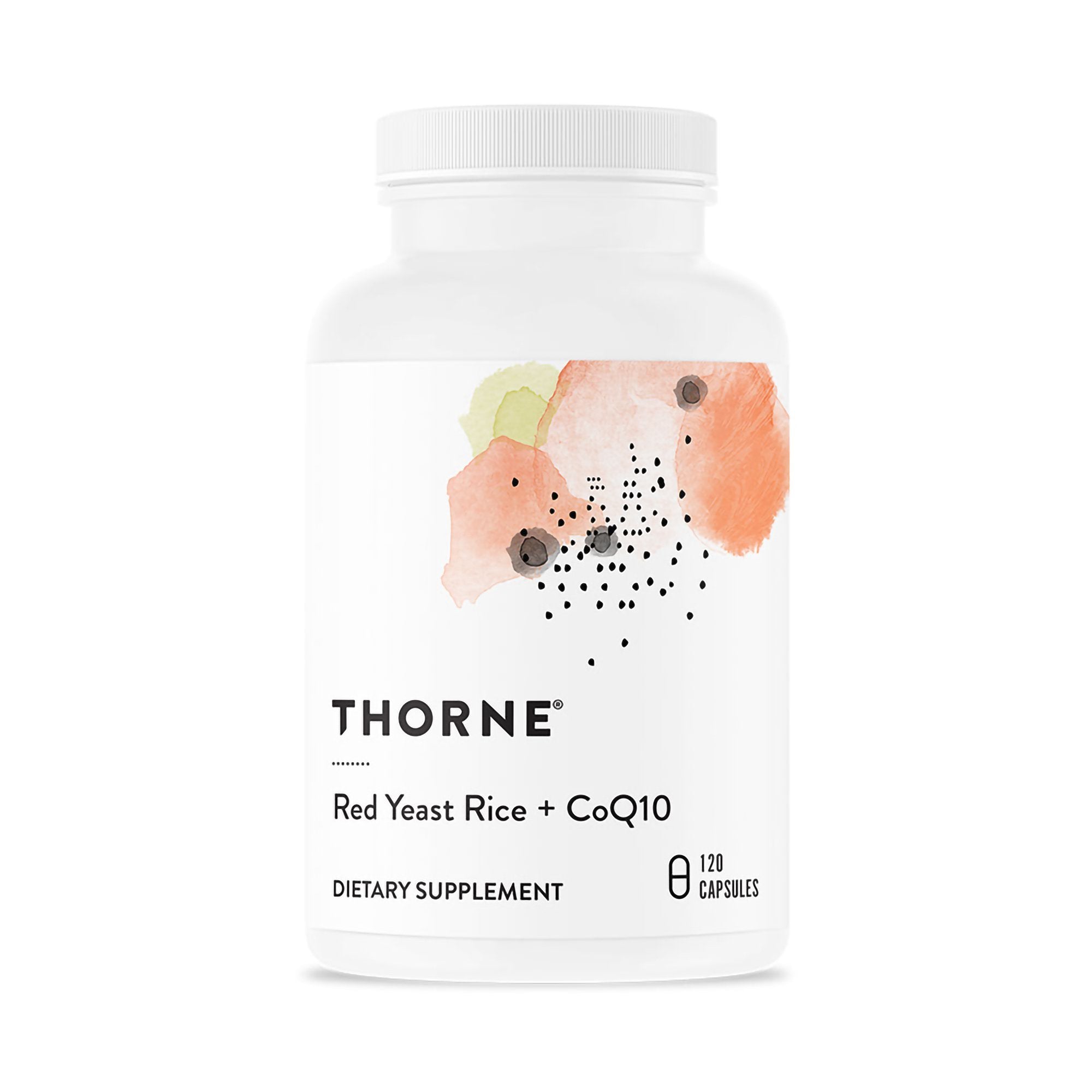 Dietary Supplement THORNE® Red Yeast Rice + CoQ10 Red Yeast Rice (Monascus purpureus) / Coenzyme Q10 600 mg - 15 mg Strength Capsule 120 per Bottle