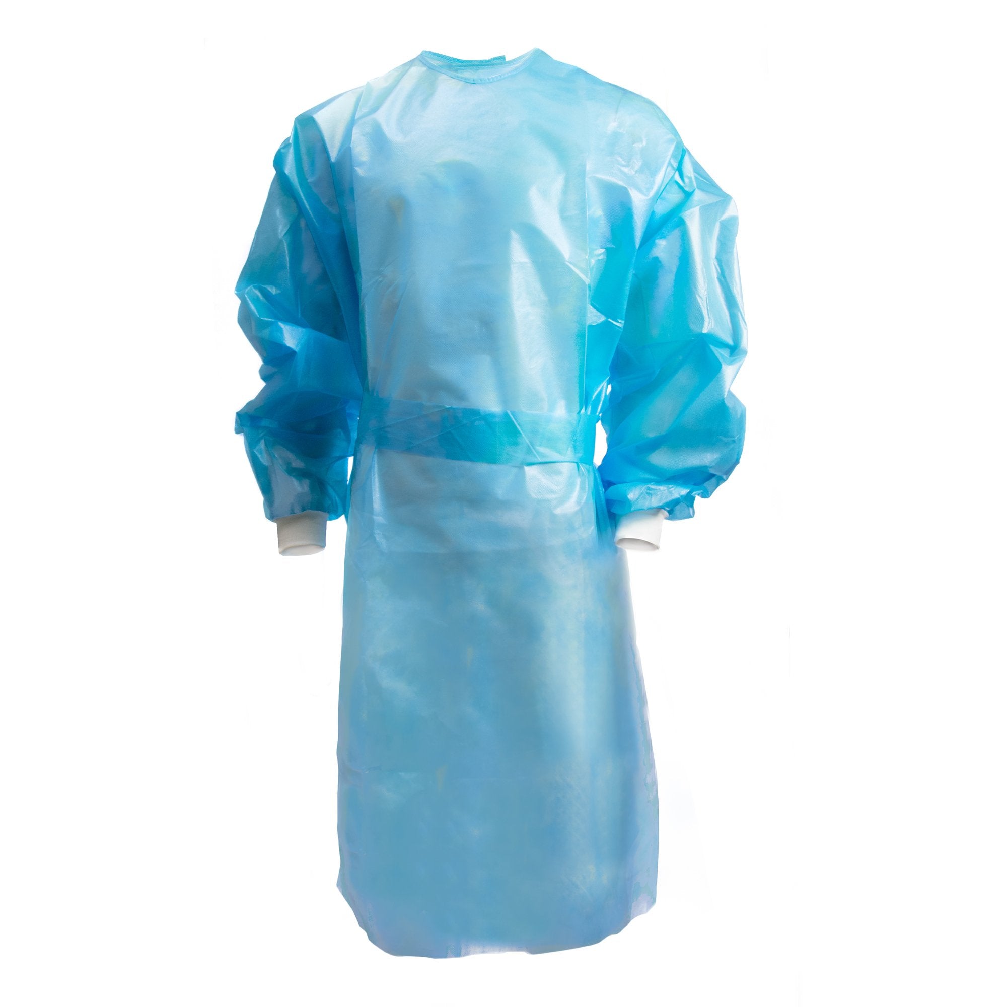 Chemotherapy Procedure Gown McKesson Large Blue NonSterile AAMI Level 2 / ASTM D6978 Disposable, Packaging Type- Case