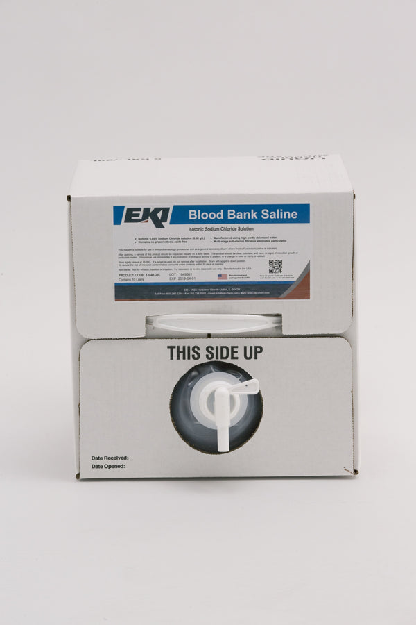 Immunohematology Reagent Saline Blood Bank 0.85% 20 Liter