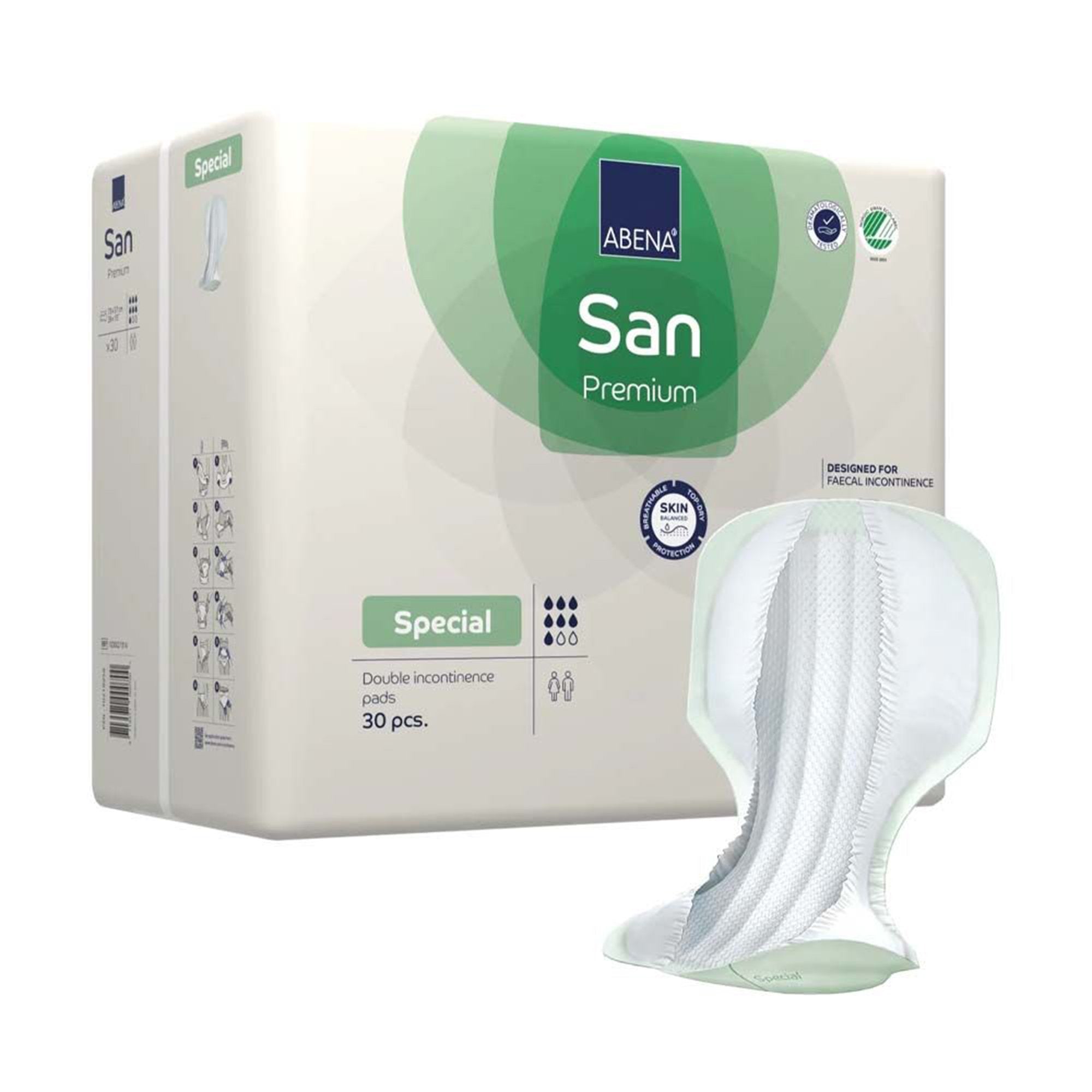 Incontinence Liner Abena San Premium Special 14.5 X 28.7 Inch Heavy Absorbency Fluff / Polymer Core One Size Fits Most