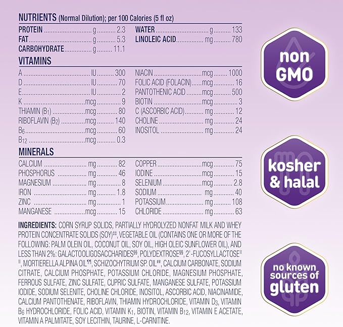 infant formula enfamil neuropro™ gentlease® unflavored 2 oz bottle liquid milk based crying spitup
