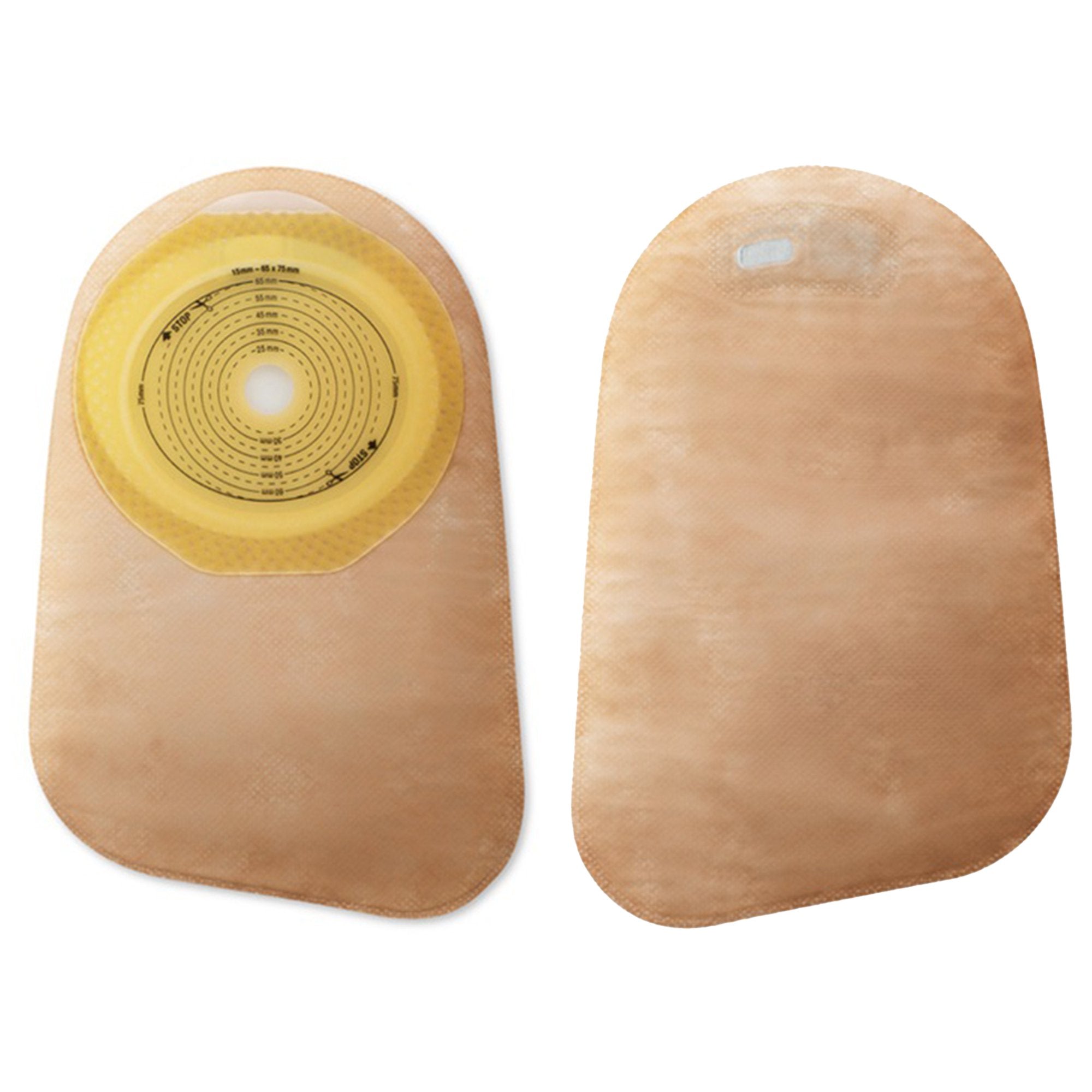 Ostomy Pouch Premier One-Piece System 9 Inch Length Flat, Pre-Cut 1 Inch Stoma Closed End, Packaging Type- Box