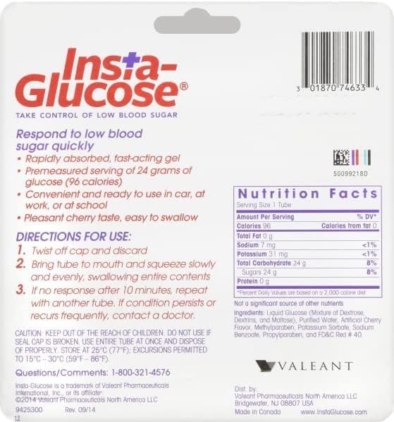 insta glucose 31 gram tube