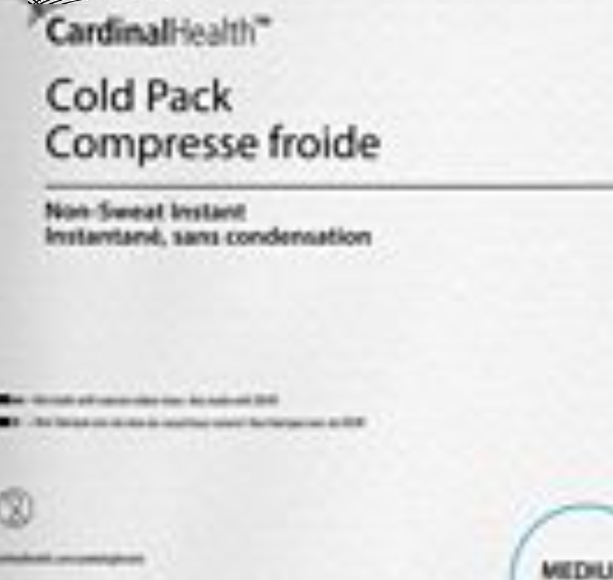 instant cold pack cardinal health general purpose medium 6 x 6 1 2 inch plastic ammonium nitrate water disposable packaging type case