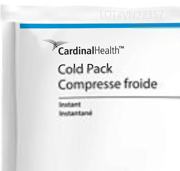 instant cold pack cardinal health general purpose medium 6 x 6 1 2 inch plastic ammonium nitrate water disposable packaging type case