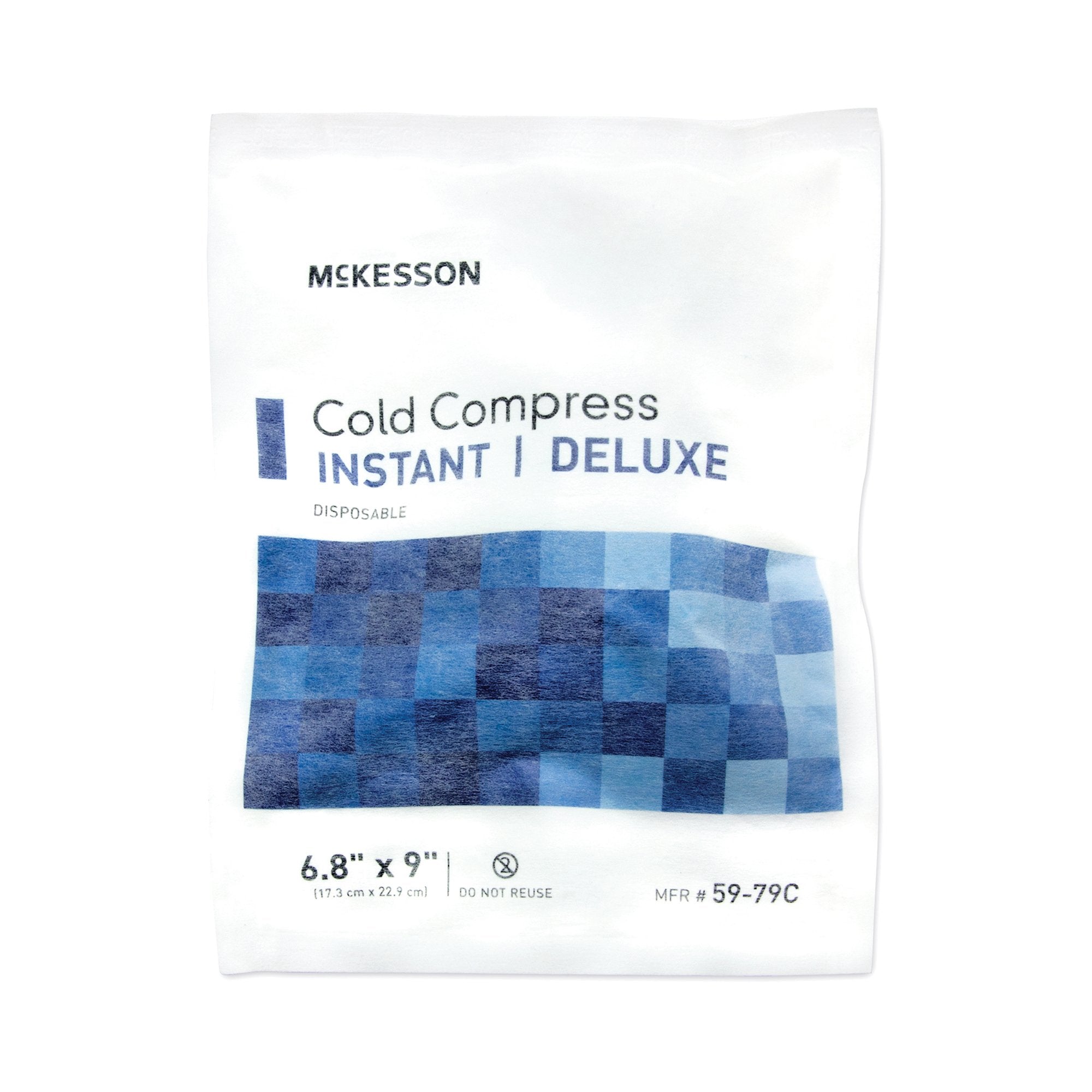 Instant Cold Pack McKesson Deluxe General Purpose Large 6 4/5 X 9 Inch Fabric / Calcium Ammonium Nitrate / Water Disposable