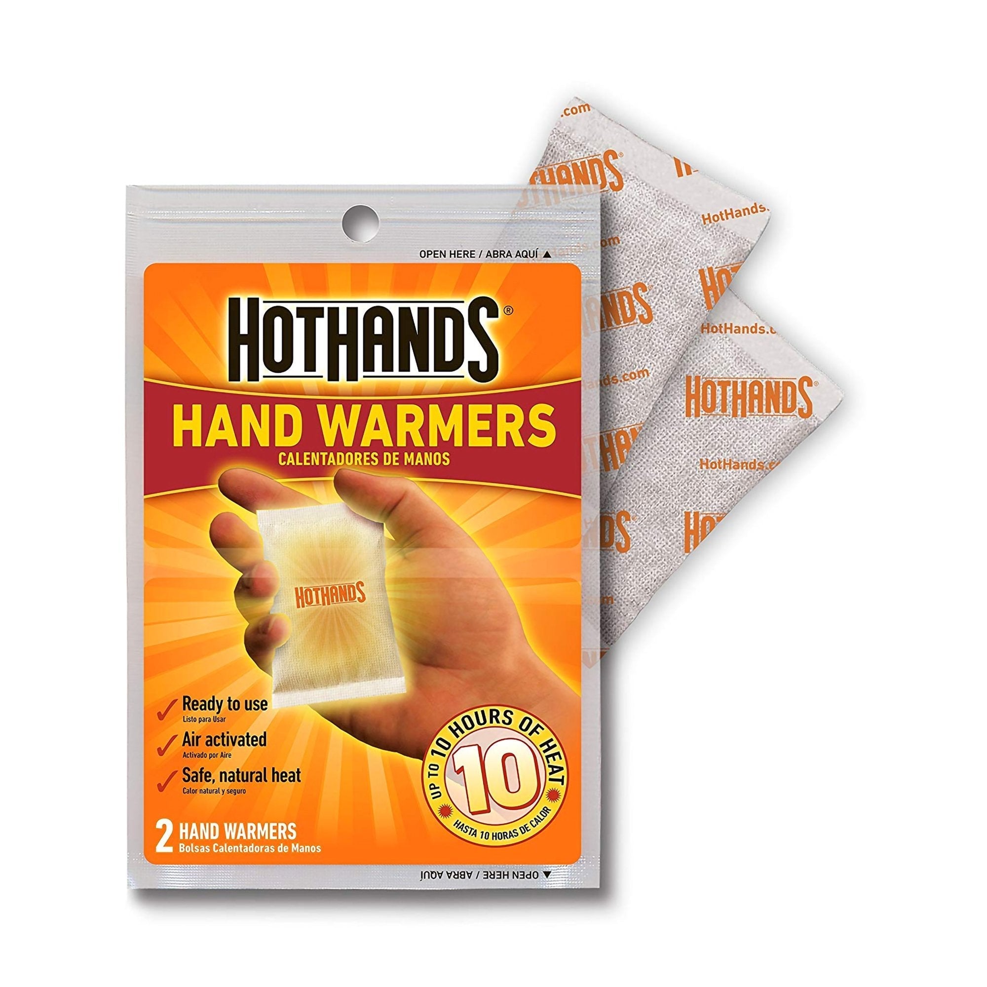 Instant Hot Pack Hothands 2 Hand Nonwoven Material Cover / Activated Charcoal / Iron Powder / Salt / Vermiculite / Water Disposable
