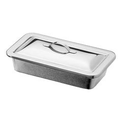 Instrument Tray McKesson Strap Handle Stainless Steel 8 1/2 X 3 X 1  1/2 Inch