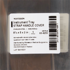 instrument tray mckesson strap handle stainless steel 8 7 8 x 5 x 2 inch packaging type box