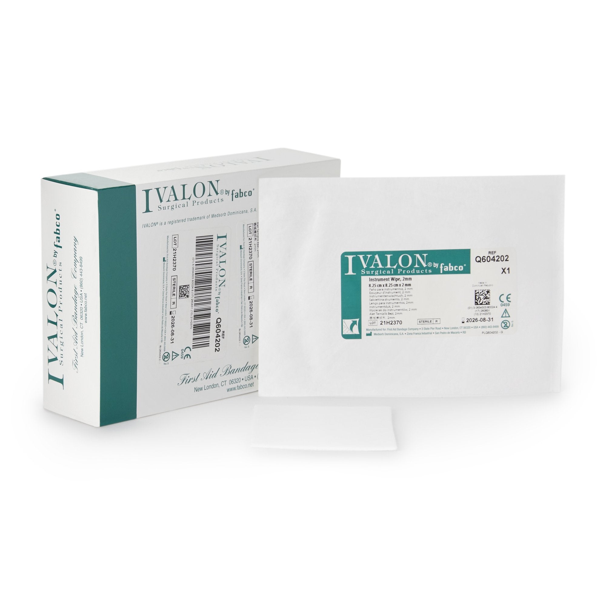 Instrument Wipe Ivalon 3 1/4 X 3 1/4 Inch 20 Count PVA (Polyvinyl Acetal) Box Sterile