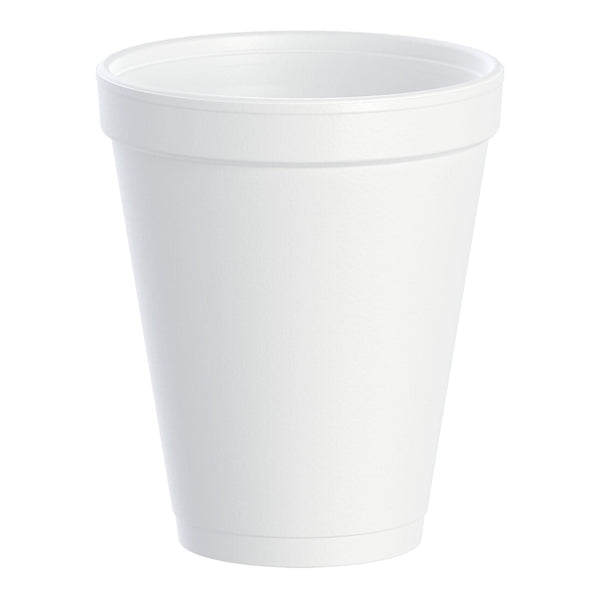 Insulated Drinking Cup Dart 10 oz. White Styrofoam Disposable