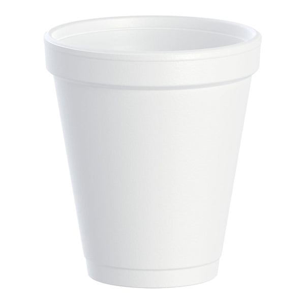 Insulated Drinking Cup Dart 6 oz. White Styrofoam Disposable