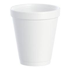 Insulated Drinking Cup Dart 8 oz. White Styrofoam Disposable