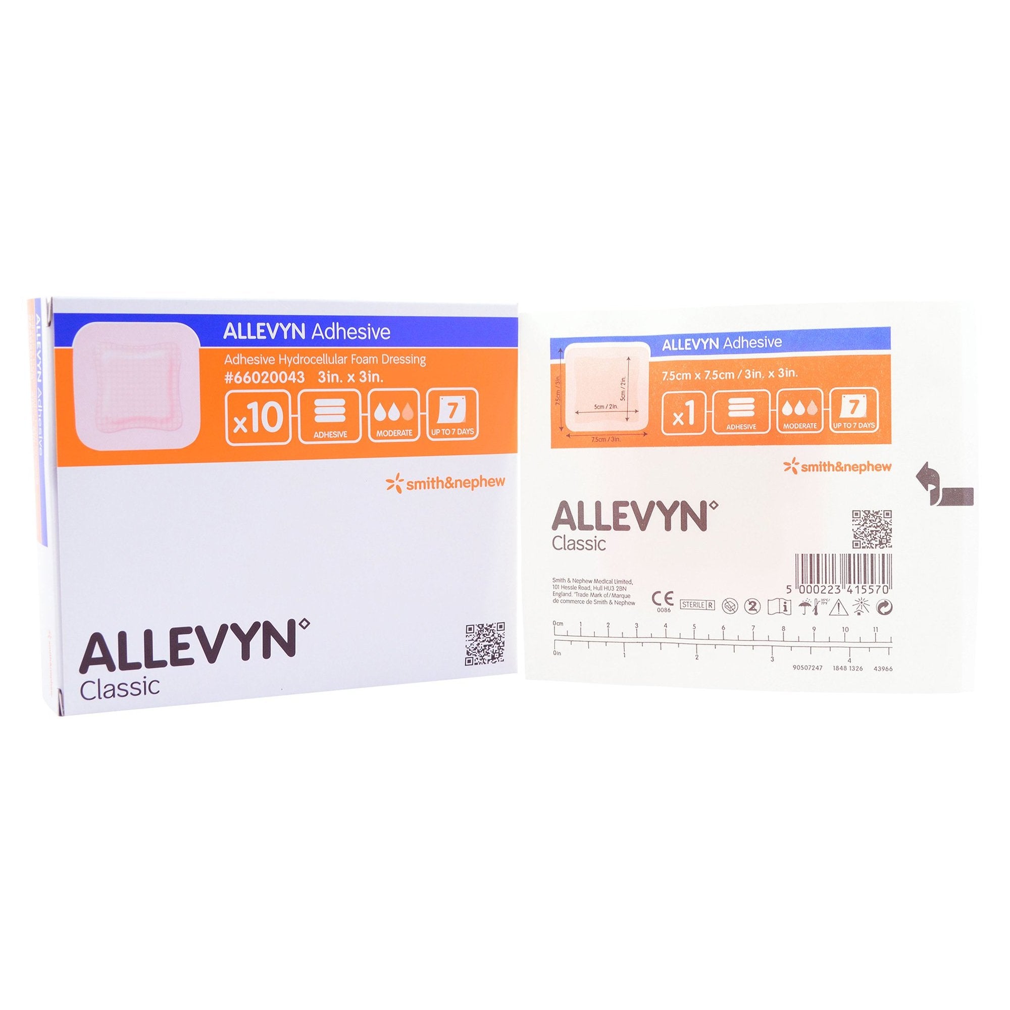 Foam Dressing Allevyn Adhesive 3 X 3 Inch With Border Film Backing Adhesive Square Sterile