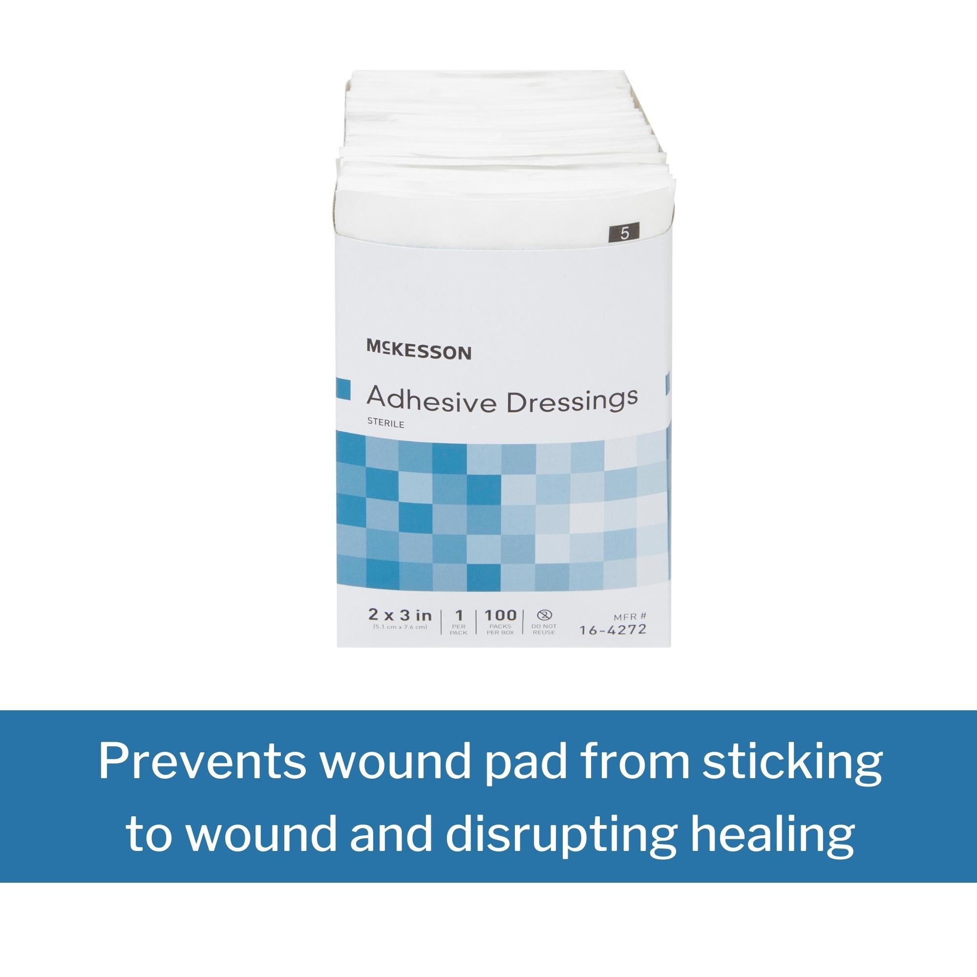 island dressing mckesson 2 x 3 inch rectangle sterile packaging type box