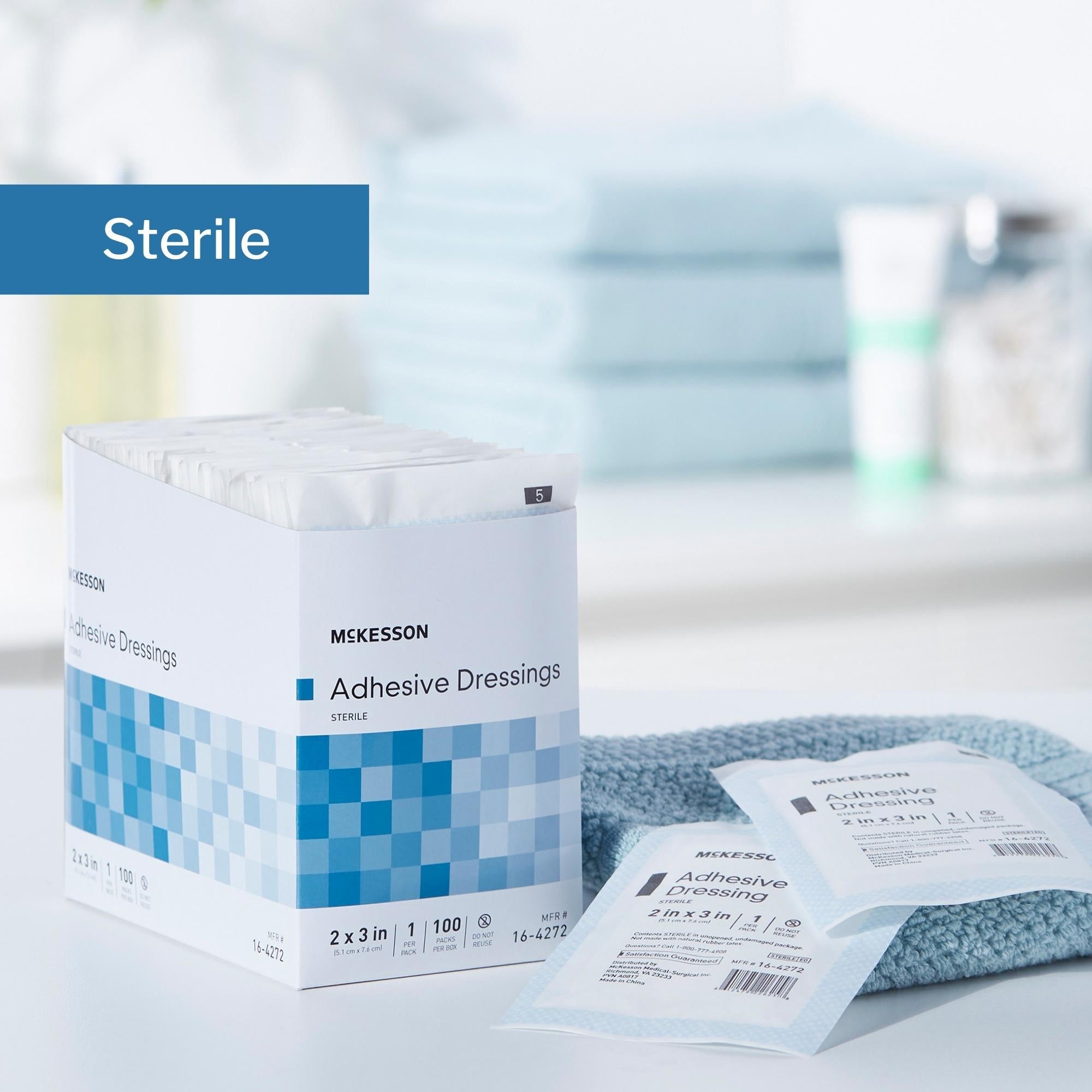 island dressing mckesson 2 x 3 inch rectangle sterile packaging type box