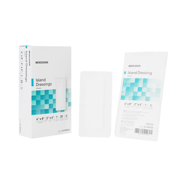 Island Dressing McKesson 4 X 8 Inch Rectangle Sterile
