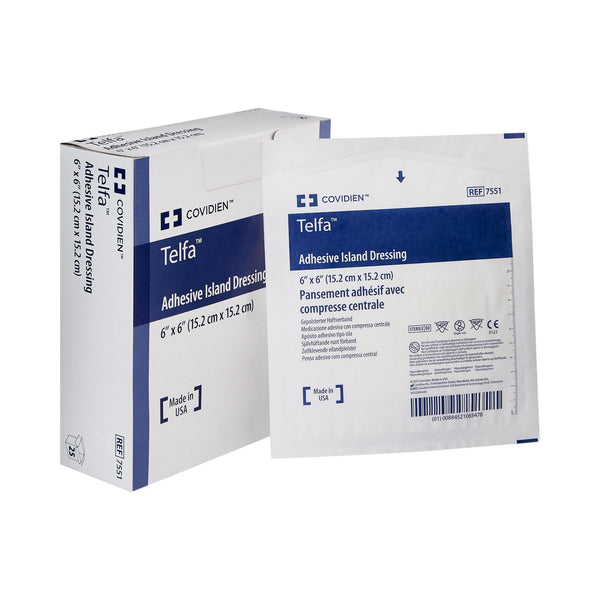 Island Dressing Telfa 6 X 6 Inch Square Sterile