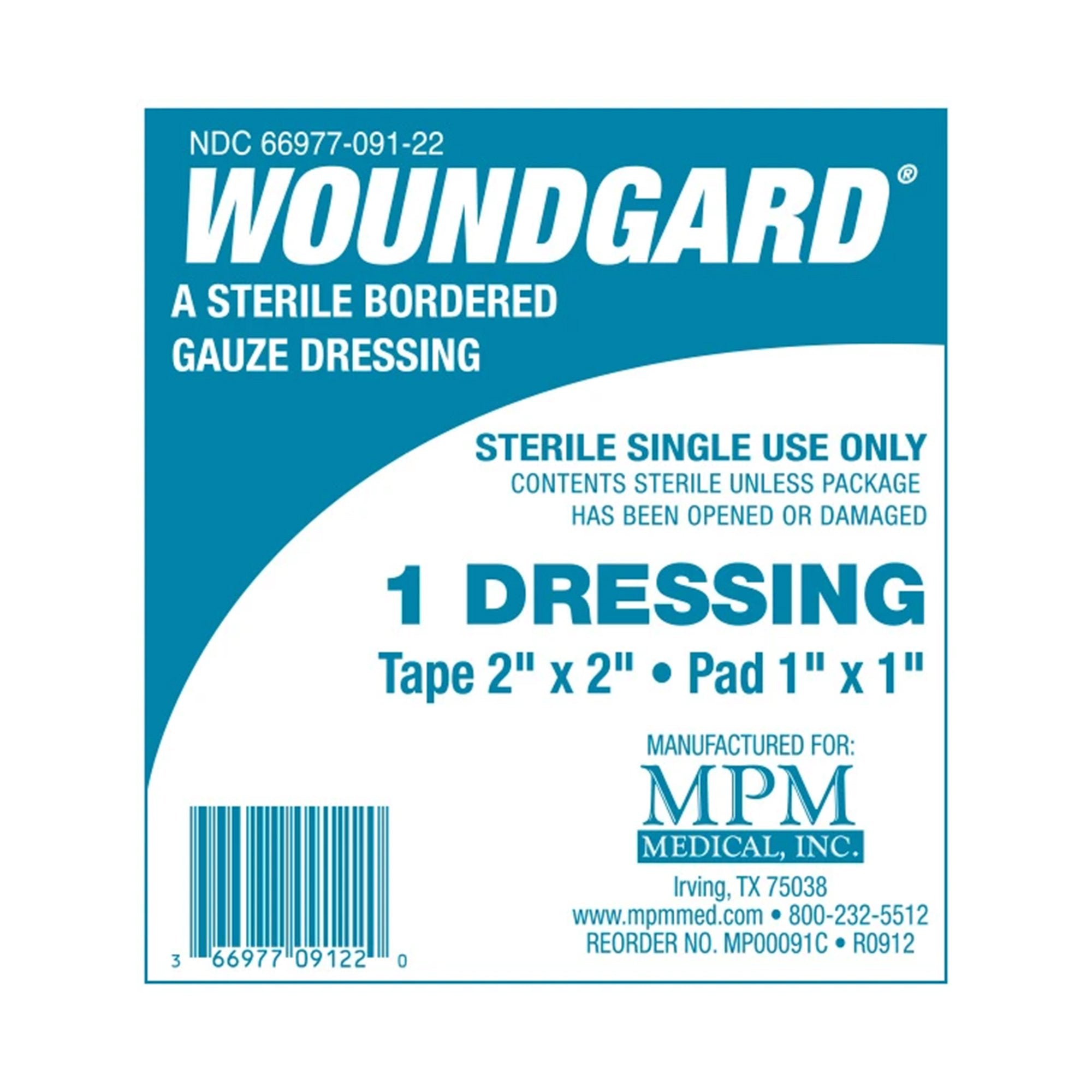 Island Dressing WoundGard 2 X 2 Inch Square Sterile