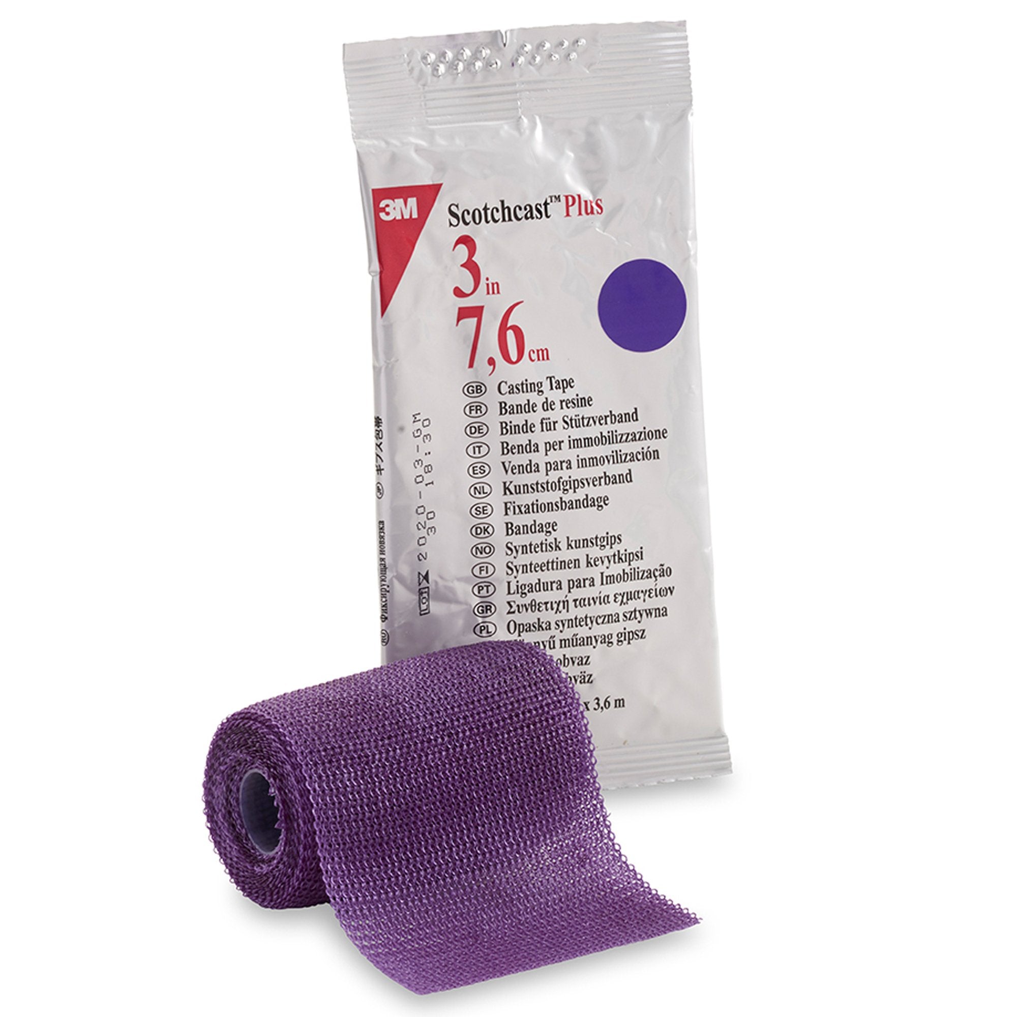 Cast Tape 3M™ Scotchcast™ Plus 3 Inch X 12 Foot Fiberglass / Resin Purple