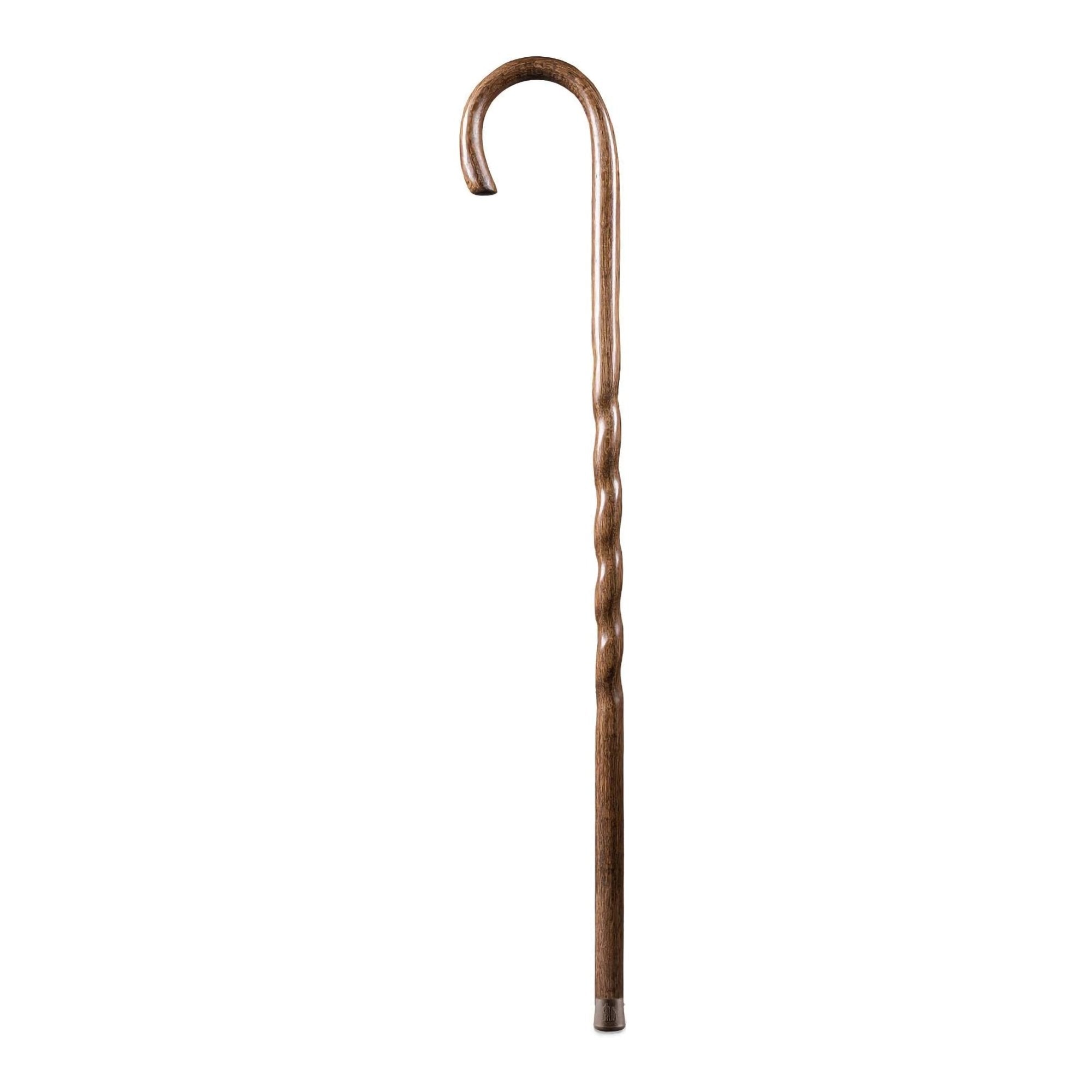 Round Handle Cane Brazos Twisted Wood 37 Inch Height Brown Oak