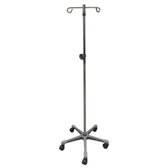 IV Stand Floor Stand 2 Hooks 5 Legs with Casters