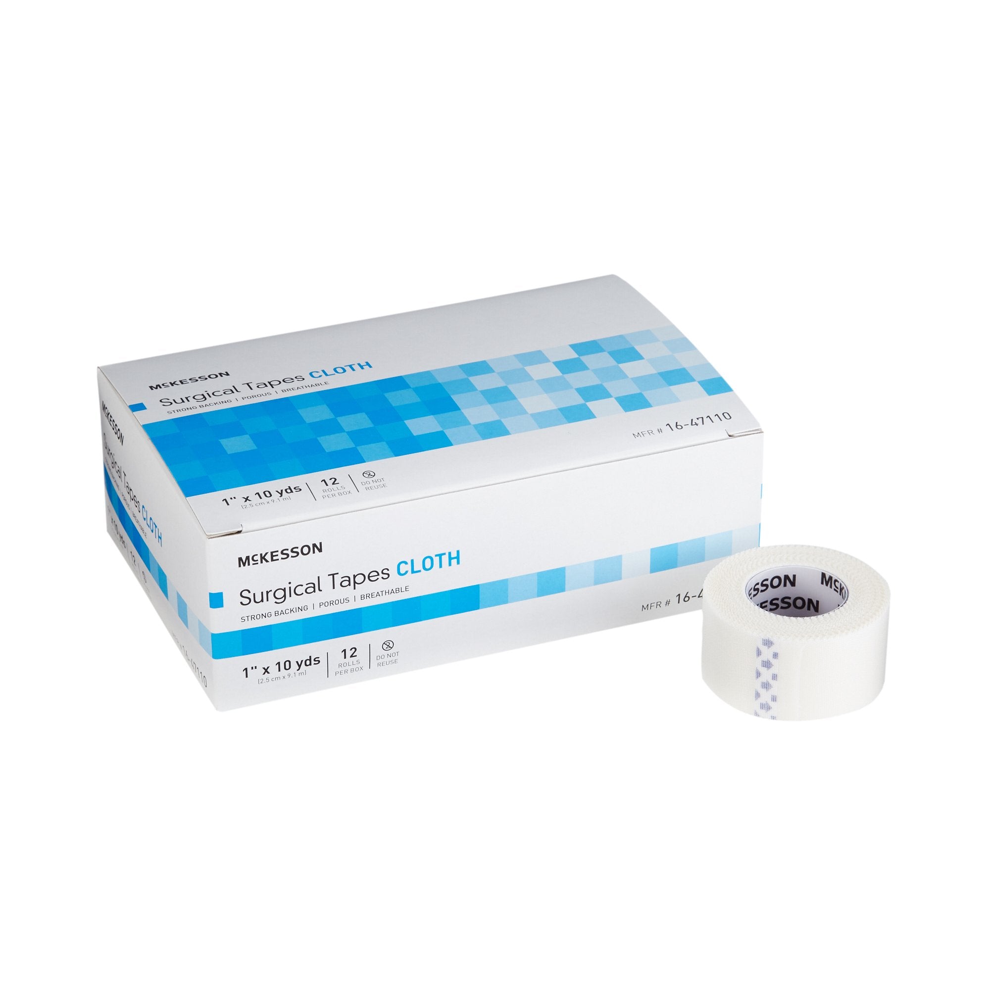 Medical Tape McKesson White 1 Inch X 10 Yard Silk-Like Cloth NonSterile, Packaging Type- Case