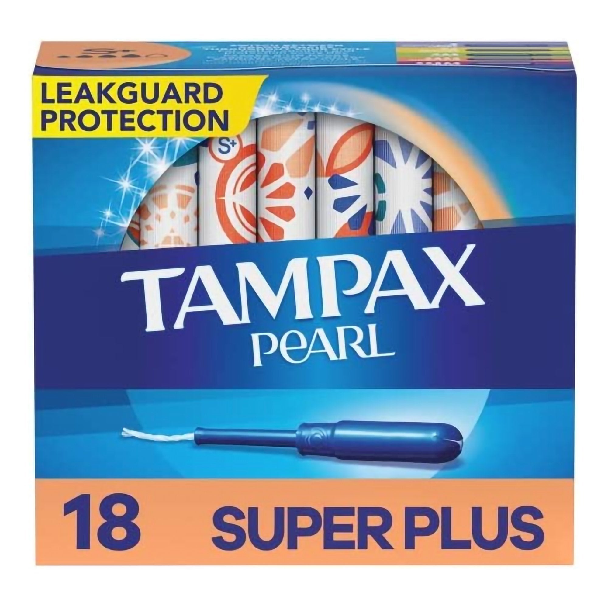 Tampon Tampax Pearl Super Plus Absorbency Plastic Applicator Individually Wrapped, Packaging Type- Box