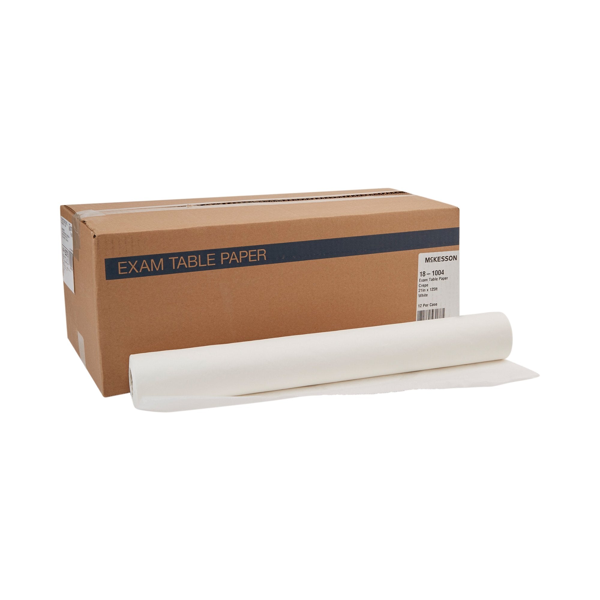 Table Paper McKesson 21 Inch Width 125 Foot Length White Crepe, Packaging Type- Case