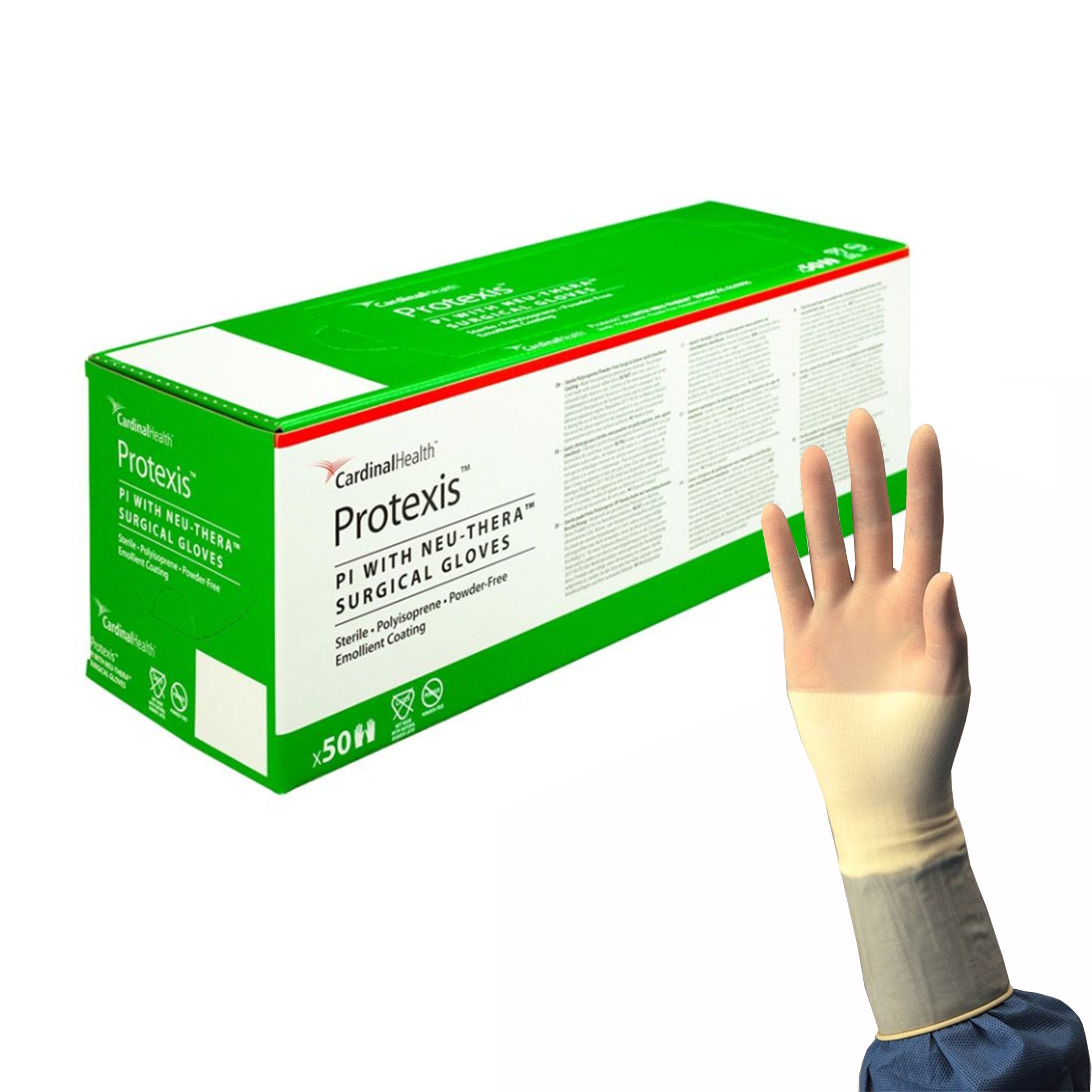 Surgical Glove Protexis PI with Neu-Thera Size 6.5 Sterile Polyisoprene Standard Cuff Length Smooth Ivory Not Chemo Approved, Packaging Type- Box