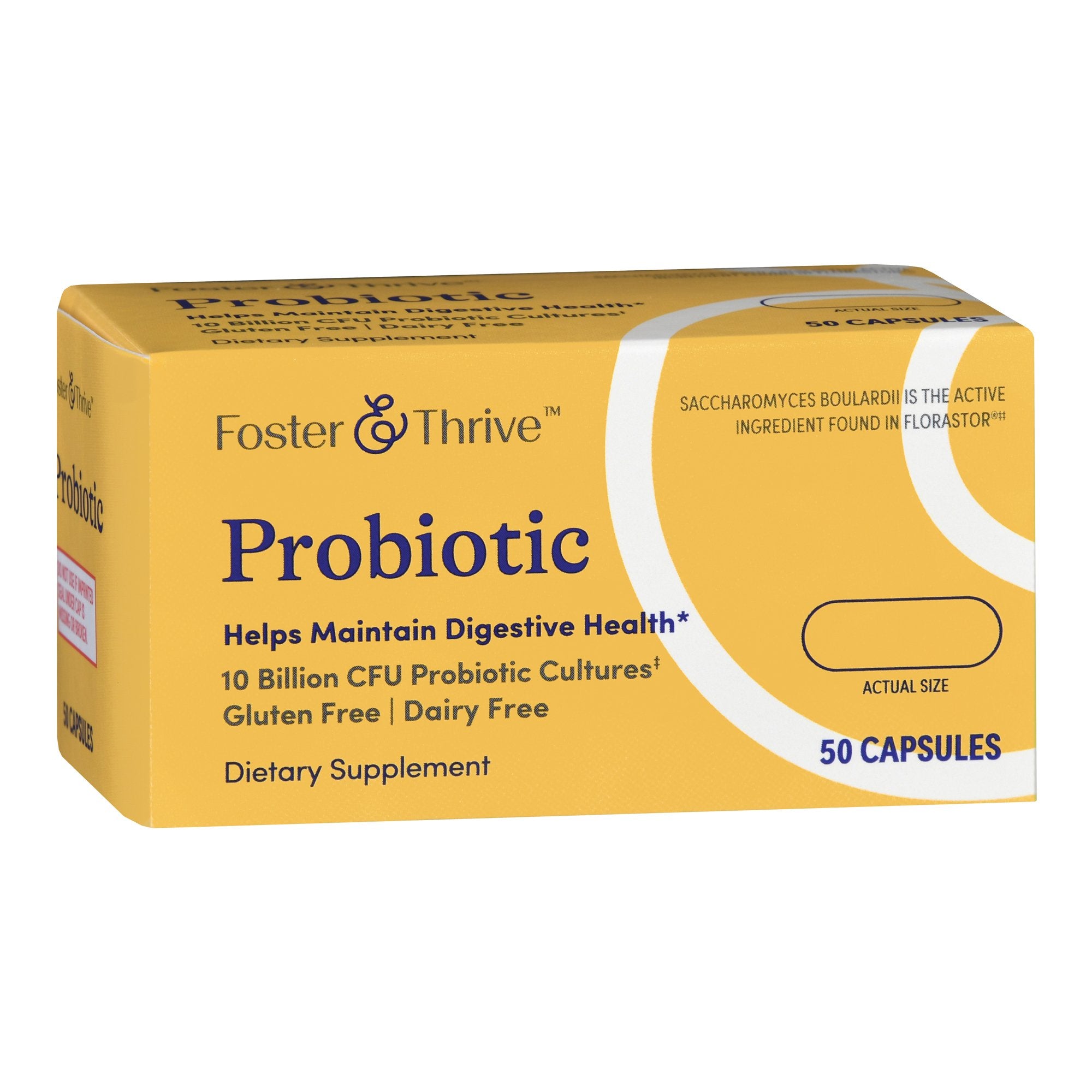 Probiotic Dietary Supplement Foster & Thrive 50 per Bottle Capsule, Packaging Type - Bottle