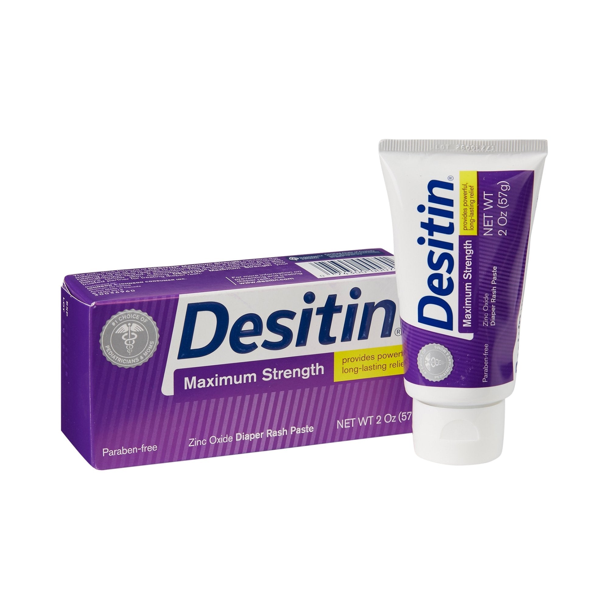 Diaper Rash Treatment Desitin 2 oz. Tube Unscented Paste