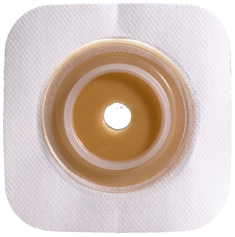 Ostomy Barrier Sur Fit Natura Precut, Standard Wear Stomahesive Adhesive 45 mm Flange Sur Fit Natura System Hydrocolloid 3/4 Inch Opening 4 X 4 Inch