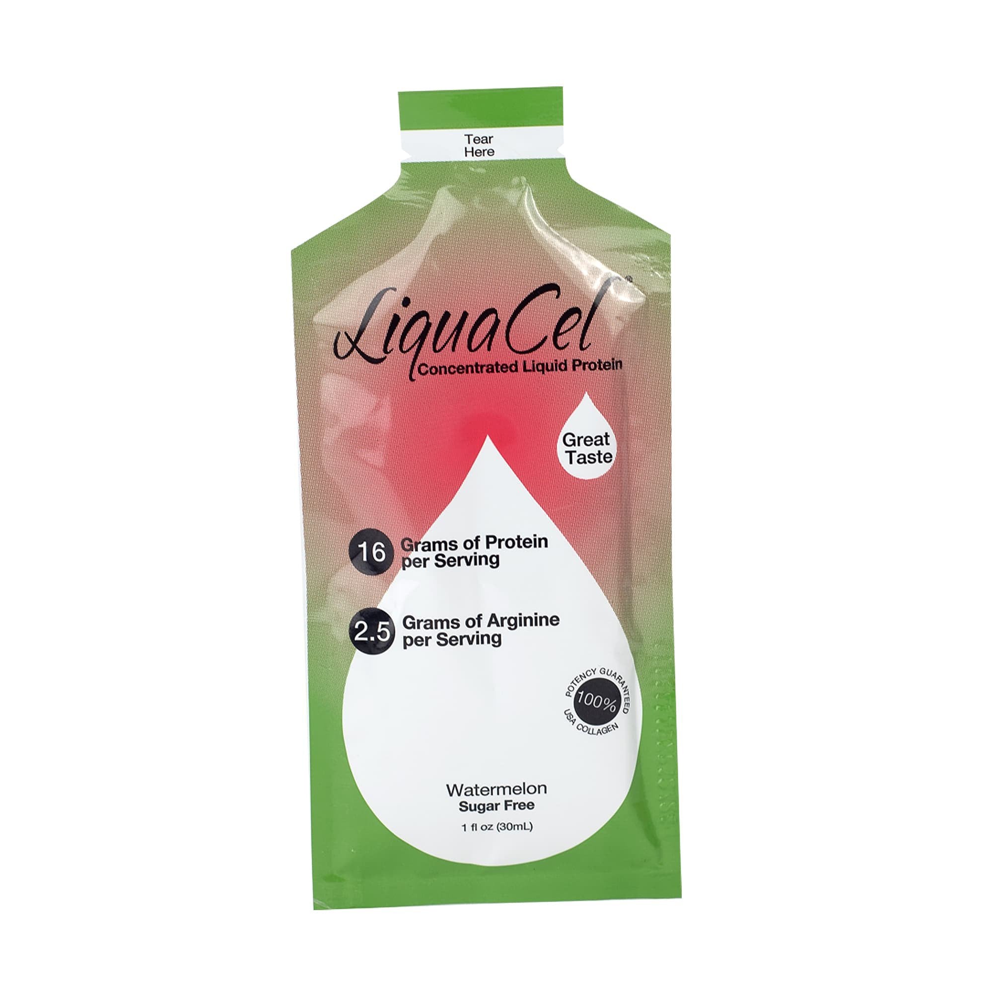 Oral Supplement LiquaCel Watermelon Flavor Liquid 1 oz. Individual Packet, Packaging Type- Case