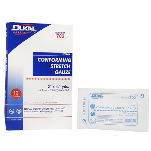 Conforming Bandage Dukal™ 2 Inch X 4-1/10 Yard 1-Ply Sterile 1 per Pack