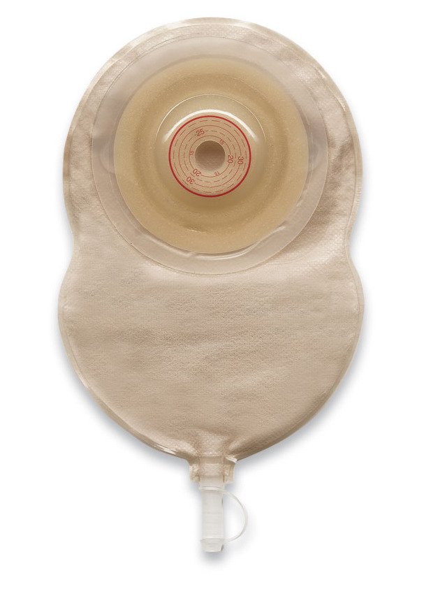 Urostomy Pouch Esteem® + Flex One-Piece System 7-1/2 Inch Length Convex V1, Pre-Cut Drainable