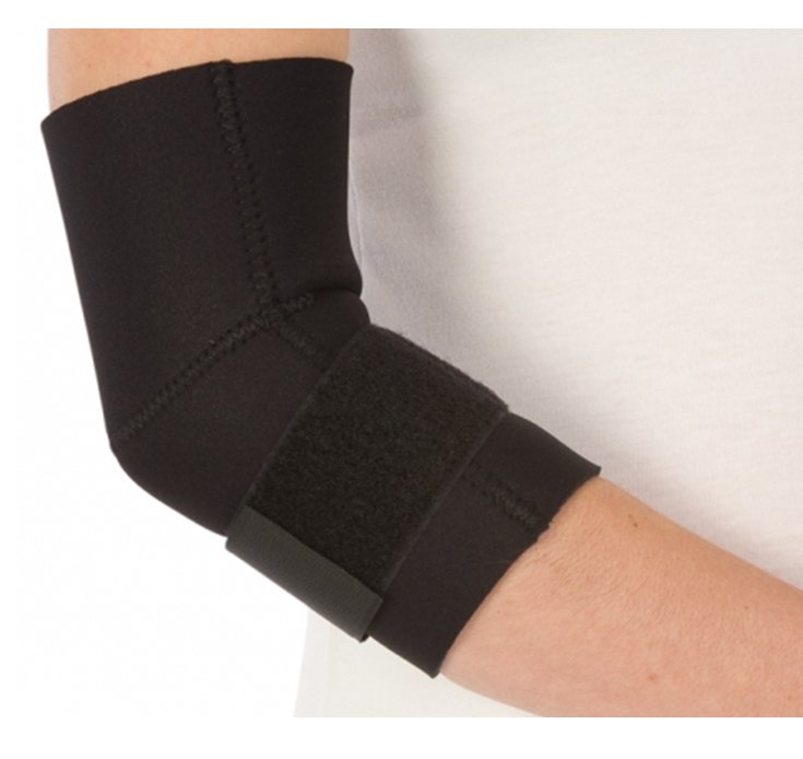 Elbow Support PROCARE® Medium Pull-On with Strap Tennis Elbow Left or Right Elbow Black