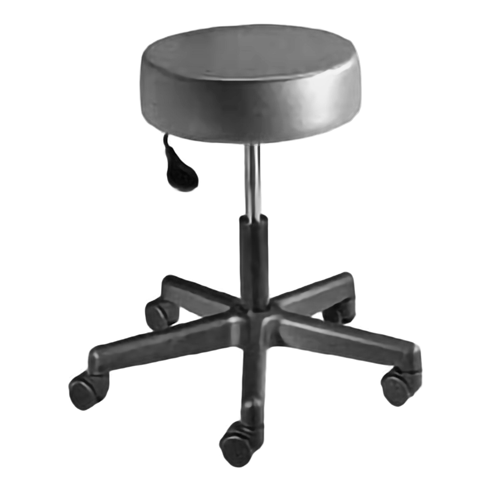 Exam Stool McKesson Backless Pneumatic Height Adjustment 5 Casters Gunmetal Gray, Packaging Type- Each