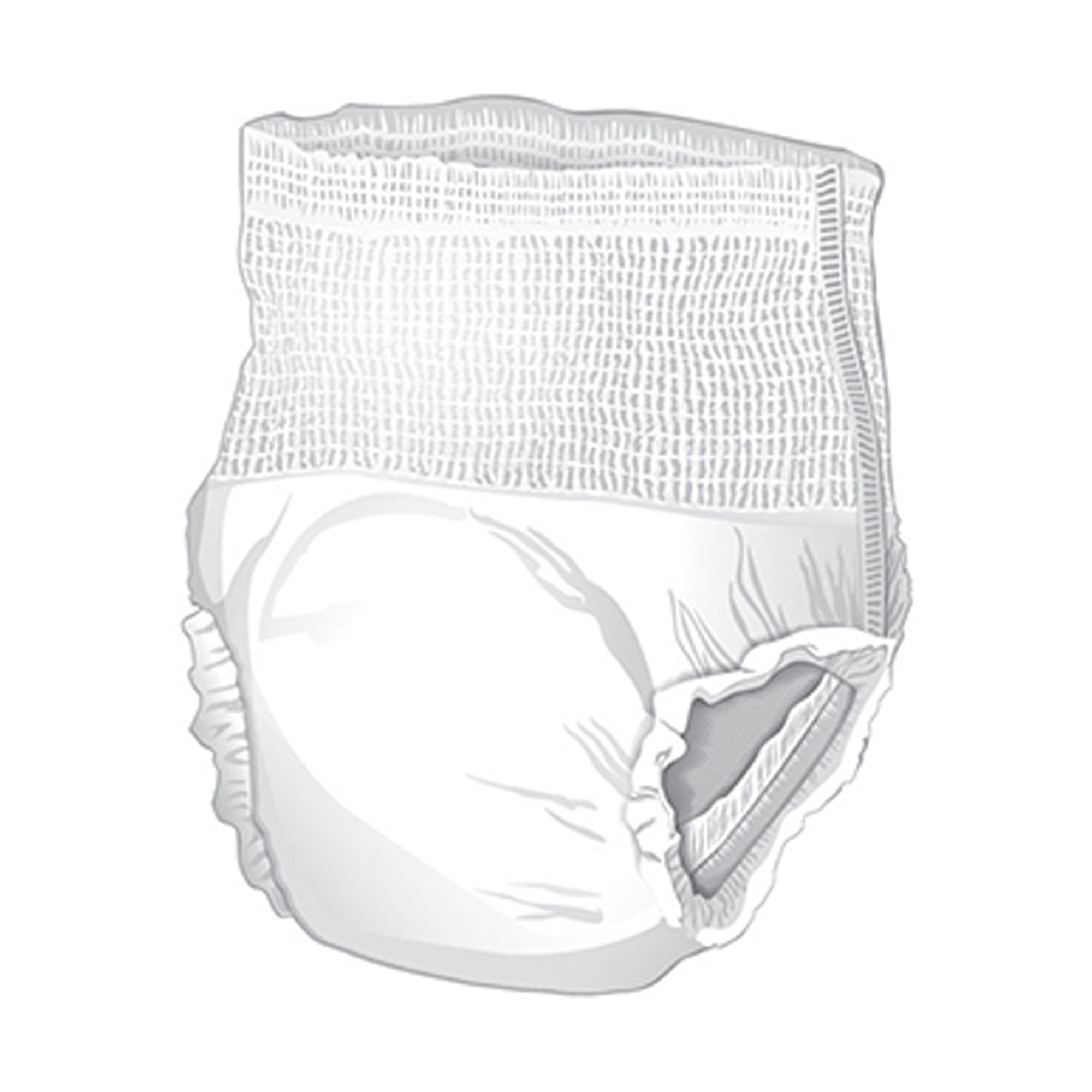 Unisex Adult Absorbent Underwear McKesson Pull On with Tear Away Seams Large Disposable Moderate Absorbency, Packaging Type- Case