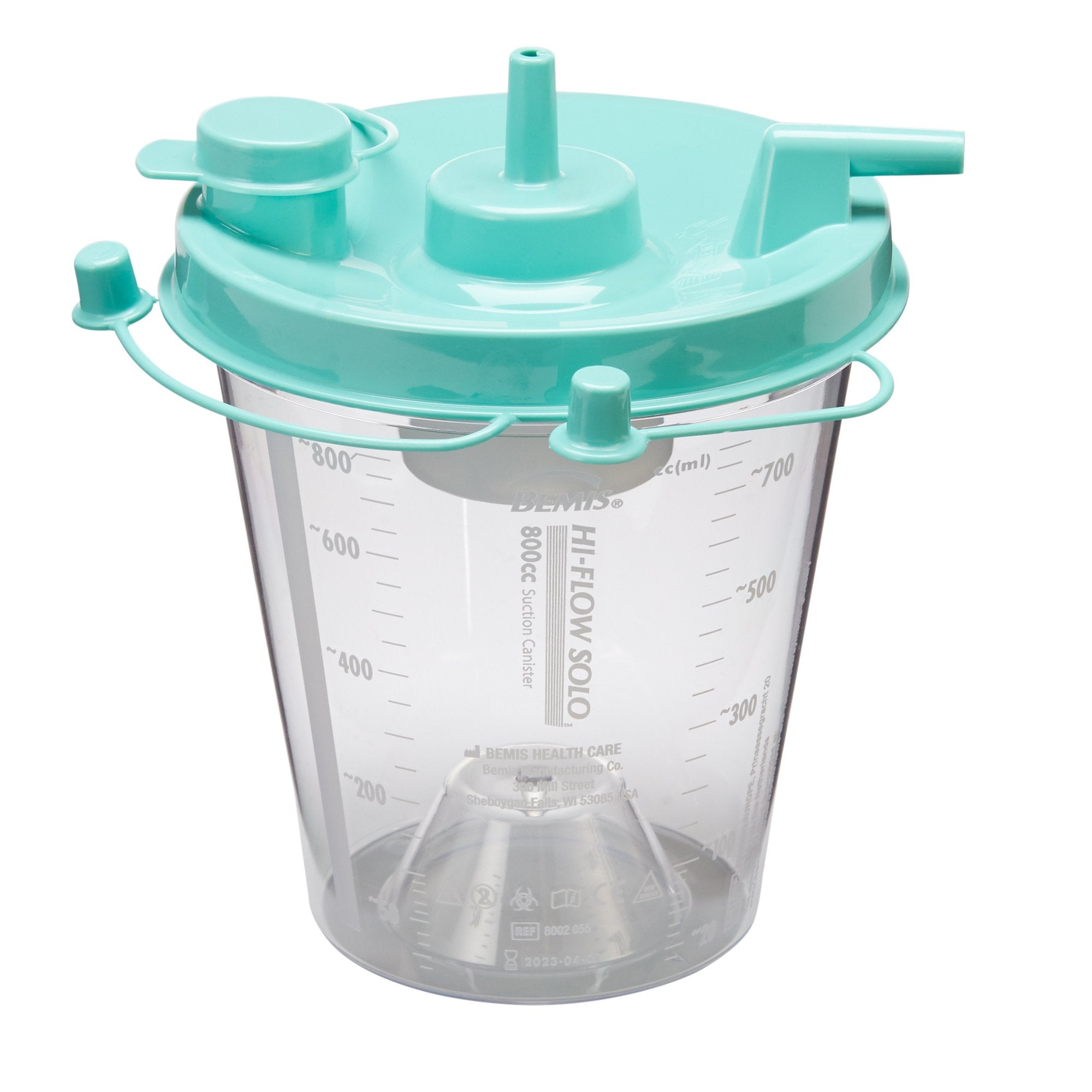 Rigid Suction Canister Hi-Flow 800 mL Sealing Lid, Packaging Type- Case